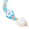 2Pcs Glass with ABS Imitation Pearl Acrylic Beaded Bracelets for Women BJEW-MZ00293-4