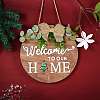 Natural MDF Board Door Hanging Decoration for Front Door Decoration HJEW-SZ0001-04-6