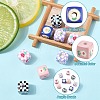 10Pcs 5 Colors Opaque Acrylic Beads SACR-YW0001-90-5