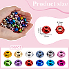 100Pcs UV Plating Acrylic European Beads OACR-UN0001-14-3