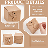 Square Kraft Paper Folding Boxes CON-WH0094-09-4