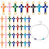 AHADERMAKER 42Pcs 7 Colors Brass Enamel Connector Charms KK-GA0001-51-1