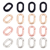 SUPERFINDINGS 16Pcs 4 Colors Alloy Spring Gate Rings FIND-PH0009-48-1