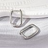 Brass Huggie Hoop Earrings EJEW-L234-61-P-2