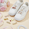 9Pcs 9 Styles Alloy Enamel Flower Shoelace Buckle DIY-AR0004-36-4