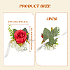 4Pcs Silk Imitation Rose Wrist Corsages AJEW-CP0008-46-2