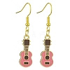 Golden Alloy Enamel Dangle Earrings EJEW-JE05653-3