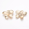 Brass Pendant Rhinestone Settings LS-KK-F765-07G-2