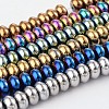 Rondelle Electroplated Non-magnetic Synthetic Hematite Bead Strands G-M232-13-1