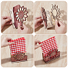 4Bags Sunflower Wood Napkin Holder AJEW-GO0004-72-3