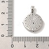 Rack Plating Brass Micro Pave Cubic Zirconia Pendant KK-U027-15P-3