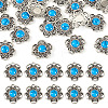 Tibetan Style Alloy with Resin Imitation Turquoise Connector Charms FIND-TAC0035-47AS-11-2