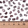 Transparent Spray Painted Glass Seed Beads SEED-L011-10A-21-4