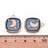 Printed Style 304 Stainless Steel Square Pendants STAS-T071-25D-G-3