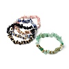 Natural & Synthetic Mixed Gemstone Chip Beads Stretch Bracelets BJEW-JB06599-1