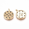 Brass Micro Pave Cubic Zirconia Pendants KK-D156-05G-B-2