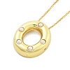 Brass & Plastic Pearl Letter Pandent Box Chain Necklaces for Women NJEW-U017-01G-15-2