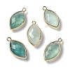 Natural Green Fluorite Pendants G-B009-01G-V-1