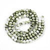Baking Paint Glass Beads Strands DGLA-N003-8mm-C06-3
