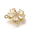 Brass Micro Pave Cubic Zirconia Pendants KK-M295-15G-03-2
