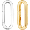 2Pcs 2 Colors 925 Sterling Silver Spring Gate Rings STER-BBC0008-02-1