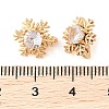 Brass Pave Cubic Zirconia Spacer Bars KK-B090-03B-01G-3