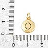 Brass Micro Pave Clear Cubic Zirconia Charms CU-CBA56CE-12G-O-3