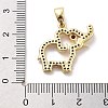 Rack Plating Brass Micro Pave Cubic Zirconia Pendants KK-Z071-67G-3