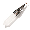 Natural Quartz Crystal Pointed Big Pendants G-P560-02R-01-2