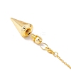 Rack Plating Brass Cable Chain Cone Dowsing Pendulums HJEW-G016-01G-4