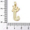 Rack Plating Brass Micro Pave Cubic Zirconia Pendants KK-D535-01J-RS-3