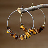 Alloy Hoop Earrings WGA158A-02-1