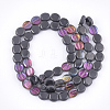 Frosted Electroplate Glass Beads Strands EGLA-S188-01B-01-2