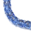 Gold Sand Lampwork Beads Strands LAMP-P069-02A-04-2
