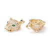 Brass Micro Pave Cubic Zirconia Pendants KK-D067-24G-RS-2