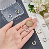 CREATCABIN 12Pcs 2 Colors Brass Huggie Hoop Earring Findings KK-CN0002-33-3