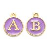 Initial Letter A~Z Alphabet Enamel Charms ENAM-Q437-10-2