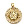 Rack Plating Brass Micro Pave Cubic Zirconia Pendants KK-L226-008G-1