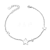 SHEGRACE Rhodium Plated 925 Sterling Silver Link Bracelet JB339B-1