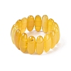Oval Natural Agate Beaded Stretch Bracelets for Women Men G-Q601-23H-3