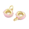 Brass Enamel Charms KK-U060-32G-2