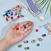 52Pcs Transparent Spray Painted Glass Beads GLAA-PA0001-30-3