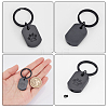 Rectangle with Paw Print 304 Stainless Steel Pet Memorial Urn Ashes Keychains STAS-WH0029-80EB-3