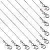 12Pcs 304 Stainless Steel Serpentine Chain Necklaces Set for Men Women NJEW-SC0001-15-1