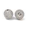 CZ Brass Micro Pave Cubic Zirconia Round Beads LS-ZIRC-L017-05P-1