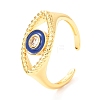 Horse Eye Golden Enamel Cuff Rings for Women KK-G404-01-2