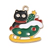 Christmas Alloy Enamel Pendants ENAM-I071-01KCG-03-1
