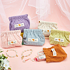 6pcs 6 styles Mini Cloth Printed Multipurpose Shrapnel Makeup Bags Change Purse ABAG-GF0001-25-4