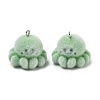 Flocking Opaque Resin Pendants RESI-F064-A18-1
