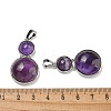 Natural Amethyst Pendants G-G147-06P-03-3